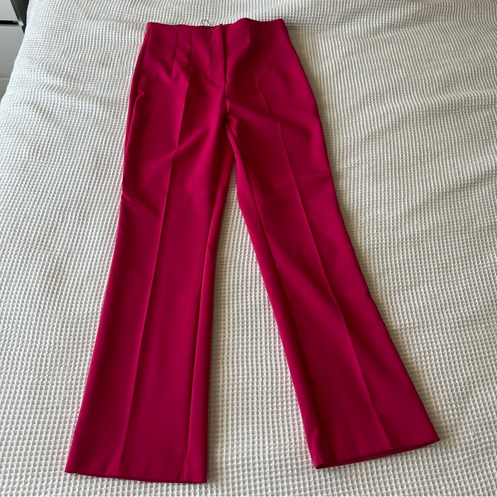 Fuchsia high waisted wide leg pants